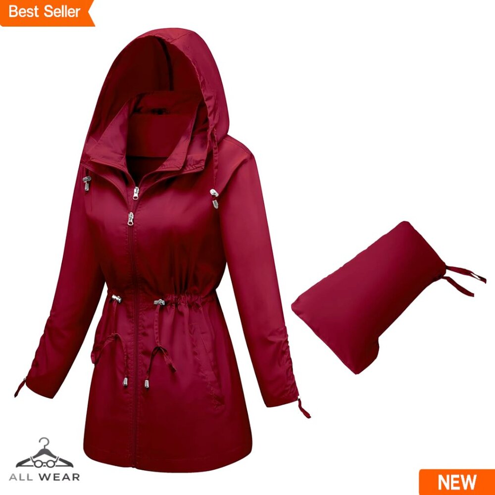 Waterproof Packable Raincoat Lightweight Hooded T… - image 1